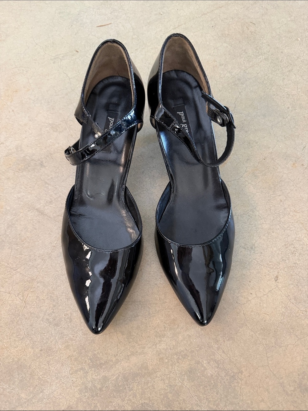 Paul Green heels size 5.5 Black Patent Mary Jane Kitten - Picture 9 of 11